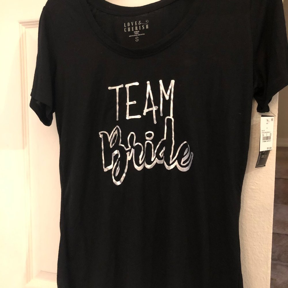 Team Bride Black T-Shirt